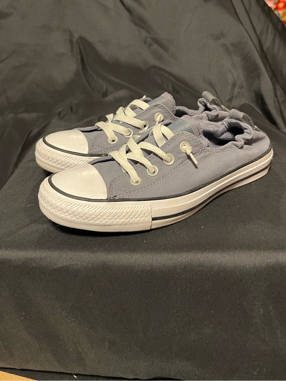 Converse Gray Canvas Low-Top Sneaker with White Accents
